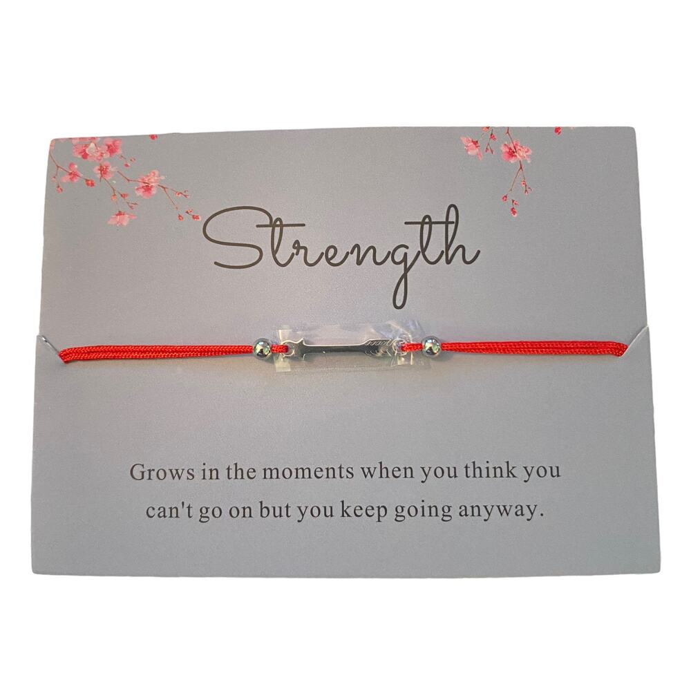 Red Cord Strength Arrow One Size Bracelet